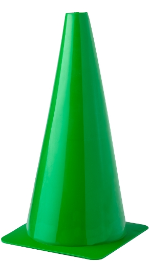Billede af Plasttræningskegle 45cm - Grøn 