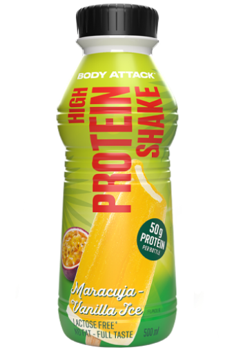 Billede af Proteinrig shake 500 ml, Passionsfrugt og vaniljeis – Body Attack