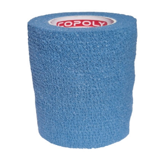 Billede af Selvhæftende Copoly-bandage 7,5 cm x 4,5 m - Azurblå
