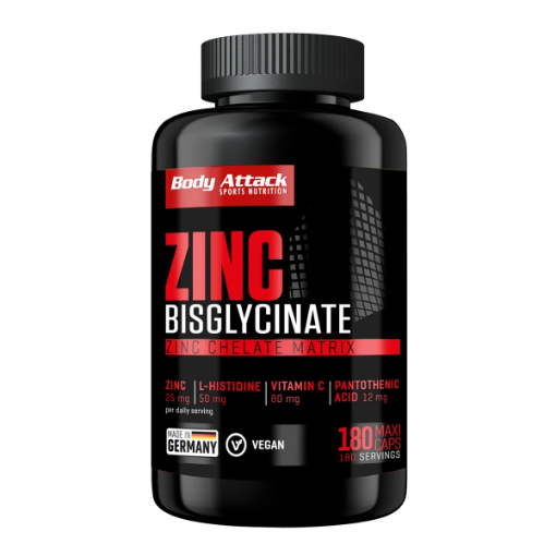 Billede af Zinc Bisglycinate  (180 Caps) Body Attack