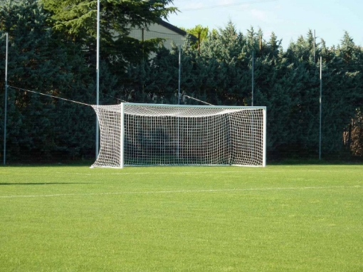 Billede af Fast fodboldmål med bageste netstolper 7,32 x 2,44 m – P5907