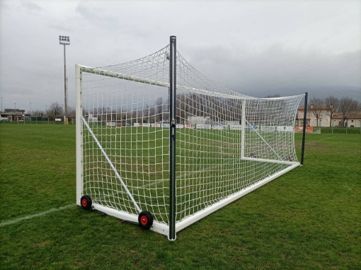 Billede af Flytbart fodboldmål med hjul og netspænding 7,32 x 2,44 m – P5902