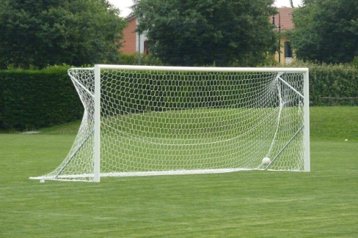Billede af Poarta Fotbal Aluminiu 7.32x2.44 m, cu cadru fix de sol