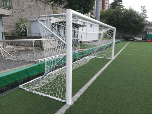 Billede af Poarta fotbal aluminiu 5x2 m, mobila cu bara divizata
