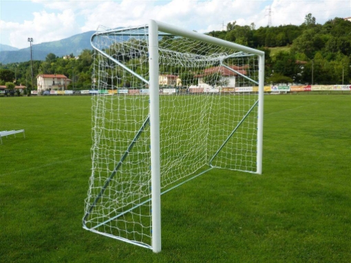 Billede af Poarta Futsal Aluminiu 3x2 m, independenta, cu colturi sudate si suporturi rabatabile pentru plasa