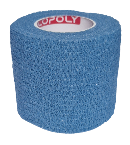 Billede af Selvklæbende elastisk bandage 5cm - Azurblå