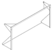 Billede af Flytbart fodboldmål i aluminium 4 × 2 m — Ø80 mm med net inkluderet — VI 6028