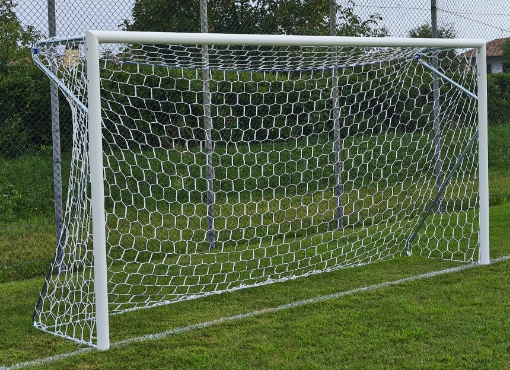 Billede af Flytbart fodboldmål i aluminium 4 × 2 m — Ø80 mm med net inkluderet — VI 6028