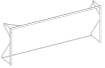 Billede af Flytbart fodboldmål i aluminium 5 × 2 m — Ø80 mm med net inkluderet — VI 6022