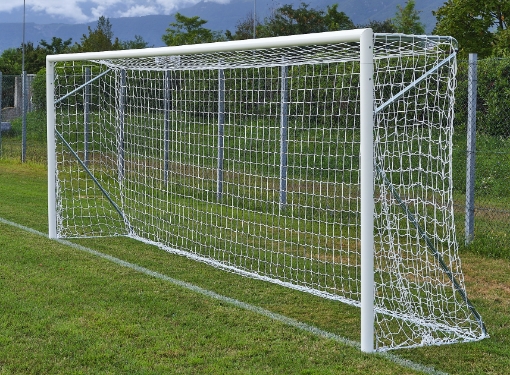 Billede af Flytbart fodboldmål i aluminium 6 × 2 m — Ø80 mm med net inkluderet — VI 6033