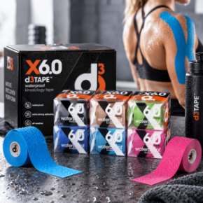 Billede til varegruppe d3Tape X6.0 Waterproof – kinesiologitape 5 cm x 6 m
